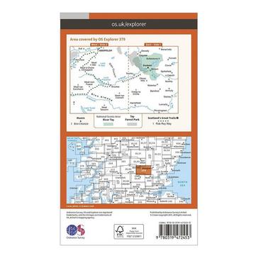 Orange Ordnance Survey Explorer Active 379 Dunkfeld, Aberfeldy & Glen Almond Map With Digital Version