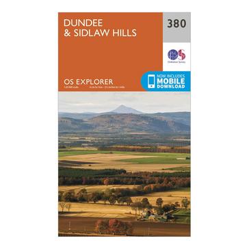 Orange Ordnance Survey Explorer 380 Dundee & Sidlaw Hills Map With Digital Version