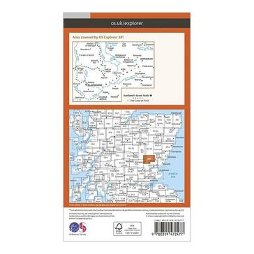 Orange Ordnance Survey Explorer Active 381 Blairgowrie, Kirriemuir & Glamis Map With Digital Version