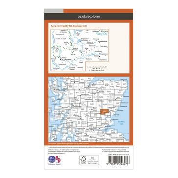 Orange Ordnance Survey Explorer 381 Blairgowrie, Kirriemuir & Glamis Map With Digital Version