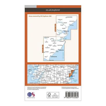 Orange Ordnance Survey Explorer Active 382 Arbroath, Montrose & Carnoustie Map With Digital Version