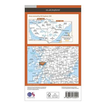 Orange Ordnance Survey Explorer Active 383 Morvern & Lochaline Map With Digital Version