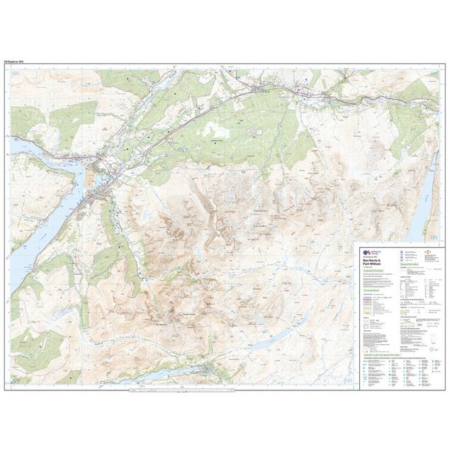 Ordnance Survey Explorer 392 Ben Nevis Map With Digital Version