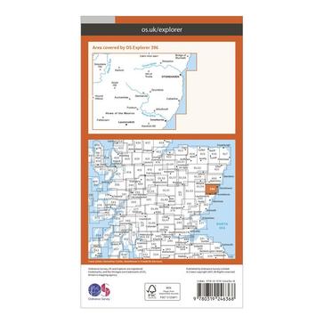 Orange Ordnance Survey Explorer 396 Stonehaven, Inverbervie & Laurencekirk Map With Digital Version