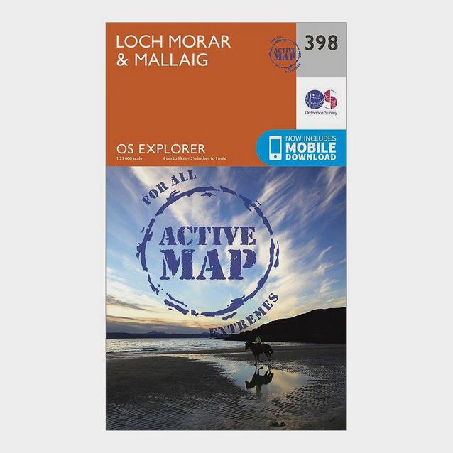 Orange Ordnance Survey Explorer Active 398 Loch Morar & Mallaig Map With Digital Version image 1