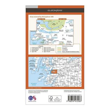 Orange Ordnance Survey Explorer 398 Loch Morar & Mallaig Map With Digital Version