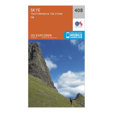 N/A Ordnance Survey Explorer 408 Skye - Trotternish & The Storr Map With Digital Version