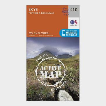 Orange Ordnance Survey Explorer Active 410 Skye – Portree & Bracadale Map With Digital Version