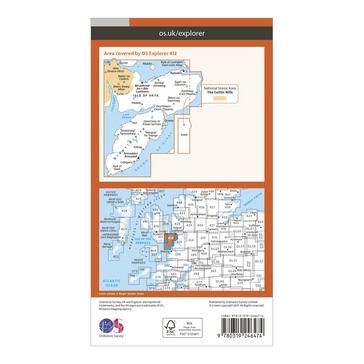 Orange Ordnance Survey Explorer 412 Skye - Sleat Map With Digital Version
