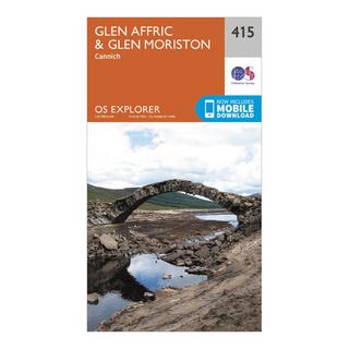 Explorer 415 Glen Affric & Glen Moriston Map With Digital Version