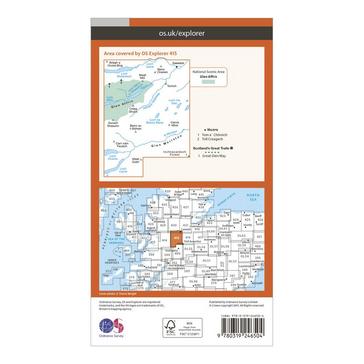 Orange Ordnance Survey Explorer 415 Glen Affric & Glen Moriston Map With Digital Version