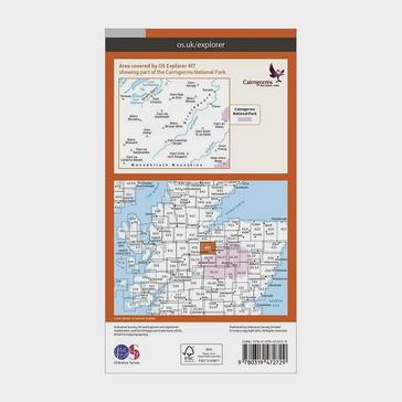 Orange Ordnance Survey Explorer Active 417 Monadhliath Mountains North & Strathdearn Map With Digital Version