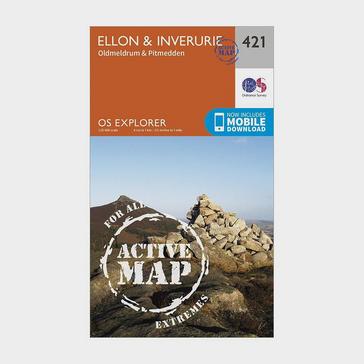 Orange Ordnance Survey Explorer Active 421 Ellon & Inverurie Map With Digital Version