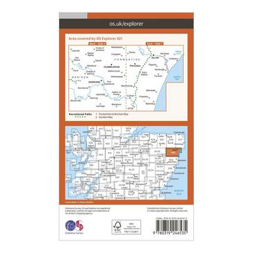 N/A Ordnance Survey Explorer 421 Ellon & Inverurie Map With Digital Version