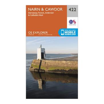 N/A Ordnance Survey Explorer 422 Nairn & Cawdor Map With Digital Version