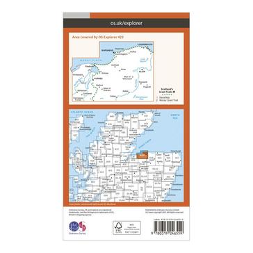 Orange Ordnance Survey Explorer 423 Elgin, Forres & Lossiemouth Map With Digital Version