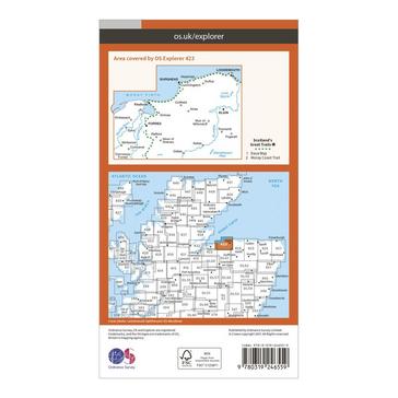 Orange Ordnance Survey Explorer 423 Elgin, Forres & Lossiemouth Map With Digital Version
