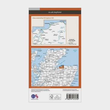 Orange Ordnance Survey Explorer Active 423 Elgin, Forres & Lossiemouth Map With Digital Version