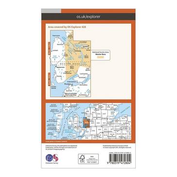 Orange Ordnance Survey Explorer Active 428 Kyle of Lochalsh, Plockton & Applecross Map With Digital Version