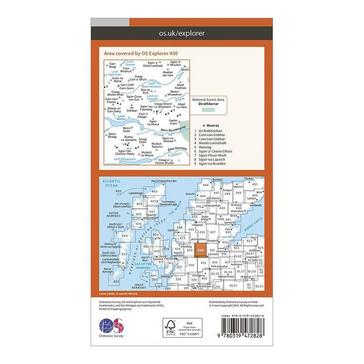 Orange Ordnance Survey Explorer Active 430 Loch Monar, Glen Cannich & Glen Strathfarrar Map With Digital Version