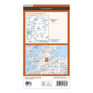 Orange Ordnance Survey Explorer Active 431 Glen Urquhart & Strathglass Map With Digital Version