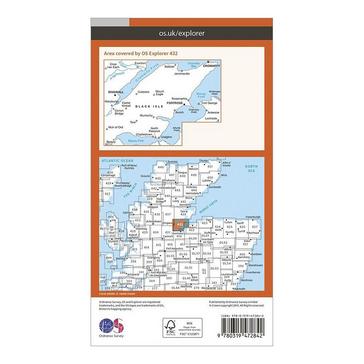 Orange Ordnance Survey Explorer Active 432 Black Isle Map With Digital Version