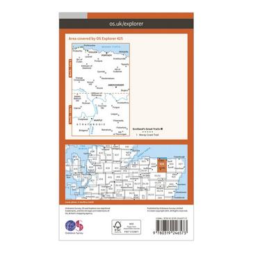 Orange Ordnance Survey Explorer 425 Huntly & Cullen Map With Digital Version