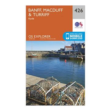 Orange Ordnance Survey Explorer 426 Banff, Macduff & Turriff Map With Digital Version