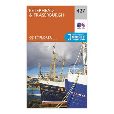 N/A Ordnance Survey Explorer 427 Peterhead & Fraserburgh Map With Digital Version