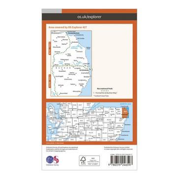 N/A Ordnance Survey Explorer 427 Peterhead & Fraserburgh Map With Digital Version