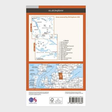 Orange Ordnance Survey Explorer Active 436 Beinn Dearg & Loch Fannich Map With Digital Version