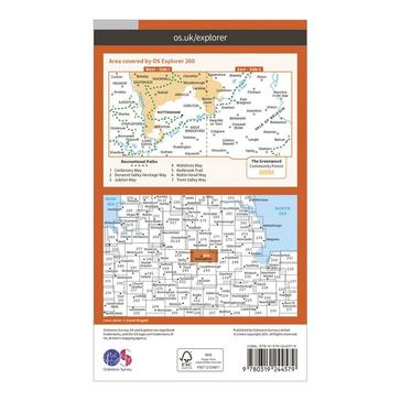 Orange Ordnance Survey Explorer 260 Nottingham Map With Digital Version