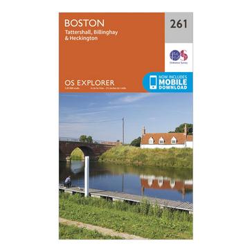 Orange Ordnance Survey Explorer 261 Boston Map With Digital Version