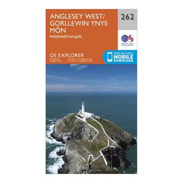 N/A Ordnance Survey Explorer 262 Anglesey West Map With Digital Version
