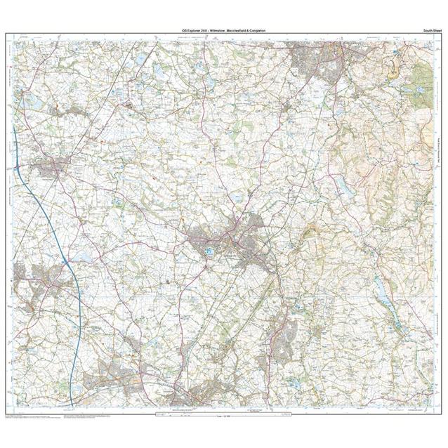 Ordnance Survey Explorer 268 Wilmslow, Macclesfield & Congleton Map ...