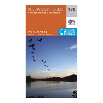 N/A Ordnance Survey Explorer 270 Sherwood Forest Map With Digital Version