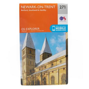 Orange Ordnance Survey Explorer 271 Newark-on-Trent Map With Digital Version