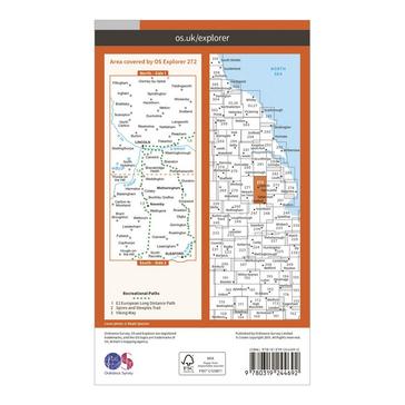 Orange Ordnance Survey Explorer 272 Lincoln Map With Digital Version