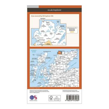 Orange Ordnance Survey Explorer Active 446 Durness & Cape Wrath Map With Digital Version