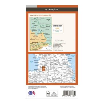 N/A Ordnance Survey Explorer 276 Bolton, Wigan & Warrington Map With Digital Version