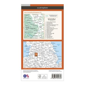 Orange Ordnance Survey Explorer 277 Manchester & Salford Map With Digital Version