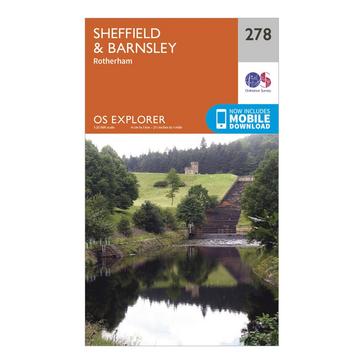 N/A Ordnance Survey Explorer 278 Sheffield & Barnsley Map With Digital Version