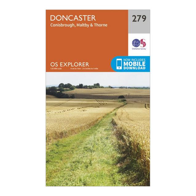 Orange Ordnance Survey Explorer 279 Doncaster Map With Digital Version image 1