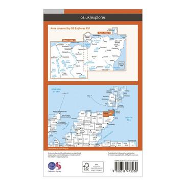 N/A Ordnance Survey Explorer Active 451 Thurso & John o'Grates Map With Digital Version