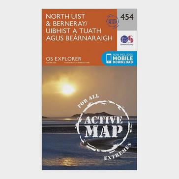 N/A Ordnance Survey Explorer Active 454 North Uist & Berneray Map With Digital Version