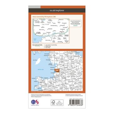 Orange Ordnance Survey Explorer 286 Blackpool & Preston Map With Digital Version