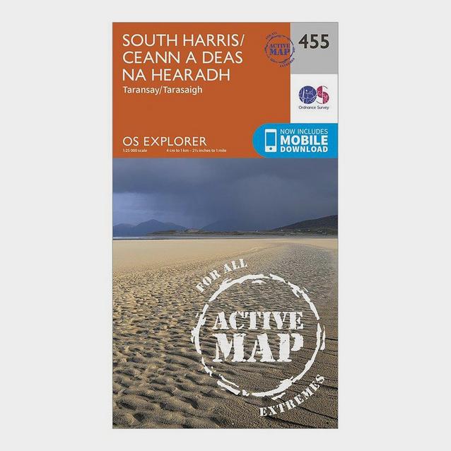 Orange Ordnance Survey Explorer Active 455 South Harris Map With Digital Version image 1