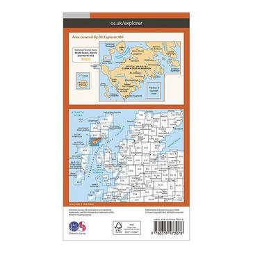 Orange Ordnance Survey Explorer Active 455 South Harris Map With Digital Version