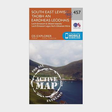 Orange Ordnance Survey Explorer Active 457 South East Lewis Map With Digital Version