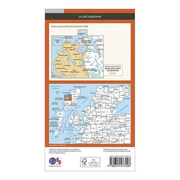N/A Ordnance Survey Explorer Active 458 West Lewis Map With Digital Version